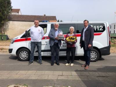 Aktuelles - unterwegs in und um  Hainburg - Gratulation zum 90. Geburtstag von Frau Volk gemeinsam mit dem DRK Hainstadt